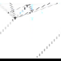 Uscator rufe pentru exterior cu 4 brate, 