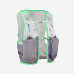 Rucsac CU 2 BIDOANE 500ML Alergare Trail Running 8L VERDE DAMĂ, KIPRUN