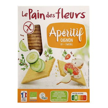 Turte crocante cu ceapa fara gluten, bio,150g, ecologic, Le Pain des Fleurs