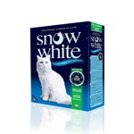 Nisip litieră Snow White, Multi Cat Fara Parfum, 12L, pentru casele cu mai multe pisici, Snow White