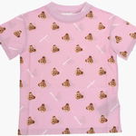 Palm Angels All-Over Teddy Bear Printed Crew-Neck T-Shirt Pink, Palm Angels