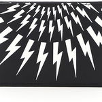 Neil Barrett Fair-Isle Thunderbolt Card Holder PBSG197A Q9200 Culoarea BLACK WHITE BM8275762