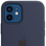 Husa de protectie Apple Silicone Case MagSafe pentru iPhone 12/12 Pro, Deep Navy