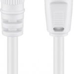 Cablu antena coaxial - F 2.5m M-T Alb, Goobay G11830, Goobay