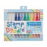 Set 12 carioci cu stampile - Stamp-A-Doodle, Ooly