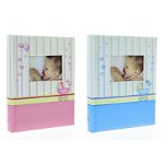 Album foto Baby Chart Book, personalizabil, 300 fotografii, 10x15 cm, spatiu notite, pagini cartonate Roz, Procart