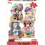 Puzzle 4 in 1 - Minnie si Daisy in vacanta (4 x 54 piese), Dino Toys