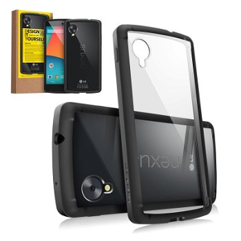 Ringke Protectie pentru spate Fusion Black pentru Google Nexus 5 + folie protectie Ringke