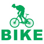 Sticker decorativ, cu bicicleta, verde, 97 x 86, Priti Global