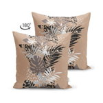 Față de pernă Minimalist Cushion Covers Flowers, 45 x 45 cm, maro