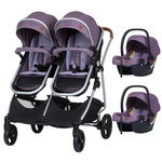 Carucior gemeni Chipolino Duo Smart 3 in 1 lilac