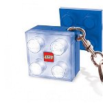 Breloc cu lanterna lego caramida 2x2 albastra, Lego