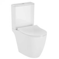 Vas WC rimless compact spatele deschis, 65cm, cu iesire universala, alb   5988B003-0075, Vitra