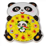 Ceas din Lemn tip Puzzle - Ursulet Panda - Nurio, Nurio
