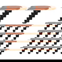 Set 24 x Palisade gradina si paturi de flori, Maro, 