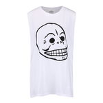 Top alb din bumbac Cheap Monday Grip cu logo print