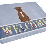 Caroline`s Treasures Staffordshire Bull Terrier Ciocolata Bine ati venit de sticlă de tăiere bord mare Multicolore 12H x 16W, 