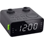 Radio cu ceas Muse M-17 CR, Dual Alarm, LED, AUX-in, Negru