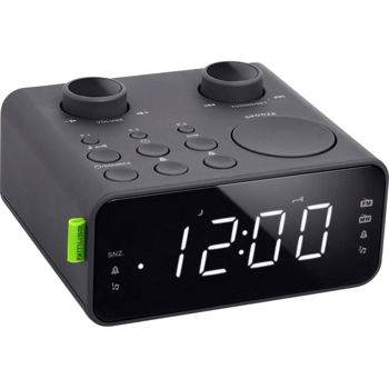 Radio cu ceas Muse M-17 CR, Dual Alarm, LED, AUX-in, Negru