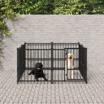 Padoc pentru câini de exterior, 3,75 m², oțel, Casa Practica