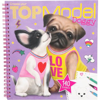 Carte de colorat Create your Doggy Top Model Depesche PT10190