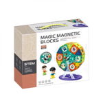 Joc Constructie Magnetic - Magic Set Roata 71 Piese, Cypress Toys, 3 ani+, Cypress Toys