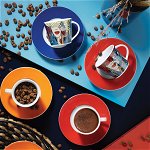 Set cești de cafea, Multicolor, 30x9x24 cm, Kütahya Porselen