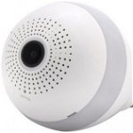Bec cu camera Spion iUni B008 SpyCam, Wi-Fi/IP si Senzor de Miscare, Unghi 360 grade