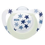 Suzeta Nuk Star Night Silicon 6-18 luni M2 Albastru, NUK