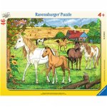 Ravensburger - Puzzle Cai la ferma, 46 piese