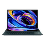 Ultrabook Asus ZenBook Pro Duo 15 OLED UX582ZW (Procesor Intel® Core™ i7-12700H (24M Cache, up to 4.7 GHz), 15.6" UHD OLED Touch, 32GB, 1TB SSD, nVidia GeForce RTX 3070 Ti @8GB, Win11 Pro, Albastru)