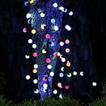 Instalatie decorativa, ghirlanda luminoasa Craciun exterior sau interior, Brad, 100 bulbi led - Multicolora 10m