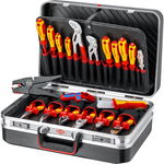 Vision24 electric tool case, tool set (black, 20 pieces), KNIPEX