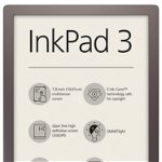 eBook Reader PocketBook InkPad 3, Ecran Capacitive touchscreen 7.8inch, 1Ghz, 8GB, Wi-Fi (Maro inchis)