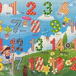 Puzzle de 60 de piese MazCo, lemn, multicolor, 29,5 x 22,5 x 0,5 cm