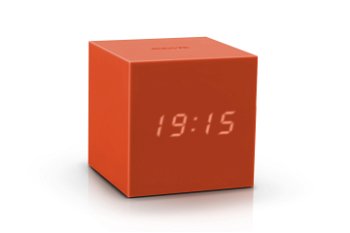 Ceas inteligent cu senzor de alarma Gravity Cube Click Clock Orange