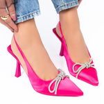 Pantofi, culoare Fucsia, material Satin - cod: P12026, Aly