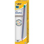 Creion grafit BIC Evolution STRIPES 646 cu radiera, 12 buc/cutie, BIC