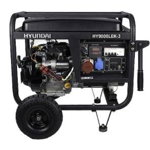 Generator curent electric Hyundai HY9000LEK-3, 15 CP, Pornire manuala/Electrica, Benzina (Negru), Hyundai