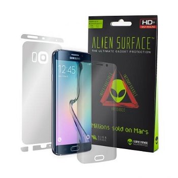 Folie Alien Surface HD Samsung Galaxy S6 Edge protectie ecran spate laterale + Alien Fiber Cadou 0fass6efb