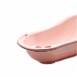 Cadita bebe, Lorelli, Plastic, 2 Suporturi incorporate, Non-toxic si Non-alergenic, Varsta 0-2 ani, 84x30x49, Nordic Pink