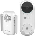 EZVIZ KIT Sonerie Video Doorbell EZVIZ DB2 2K alarma AI baterie 5200 mAh Smart IR Alb, EZVIZ