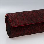 Plic butoias 002 textil rosu grena, Real Leather