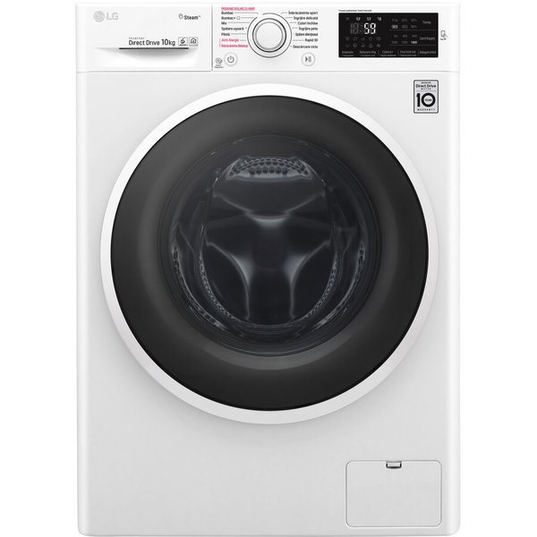 Masina de spalat rufe LG F4WR510S0W, 10 kg, 1400 rpm, Clasa A, Motor AI Direct Drive, TurboWash, Smart Diagnosis, Alb