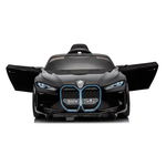 Masinuta electrica 12V cu scaun piele si roti EVA BMW I4 Black, BMW