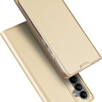 Dux Ducis Husă Dux Ducis Skin Pro pentru Samsung Galaxy A34 5G Husă cu suport pentru portofel pentru carduri flip auriu, Dux Ducis