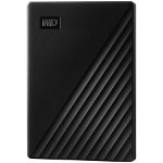 HDD Extern WD My Passport 2TB  256-bit AES hardware encryption  Backup Software  Slim  USB 3.2 Gen 1 Type-A up to 5 Gb/s  Black