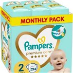 Pampers Pampers Pieluchy Premium Care 4-8kg, rozmiar 2-MINI, 224szt, Pampers