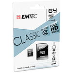 microSD 64GB SDHC CL.10 Classic + Adaptor, Emtec