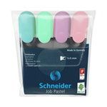 Textmarker Schneider Job Pastel, varf lat, 4 culori